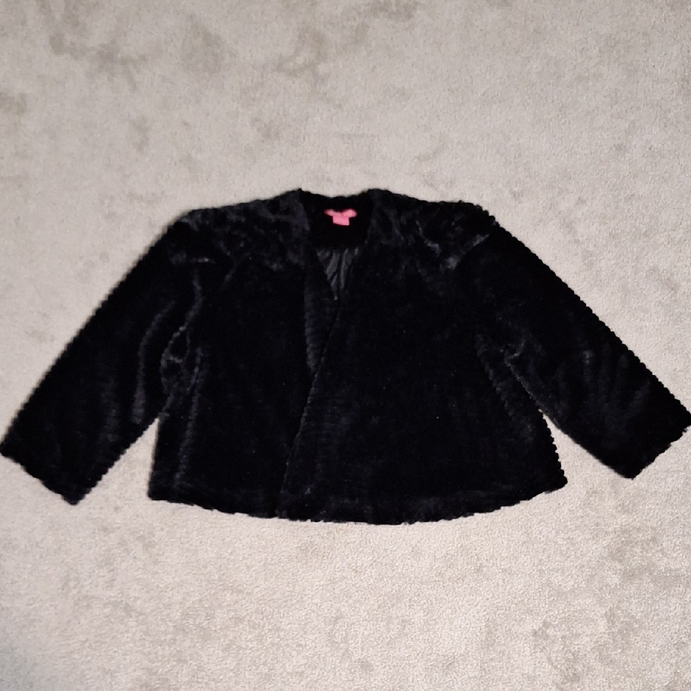 Sunny Leigh Black Velvet Blazer Cropped Classic